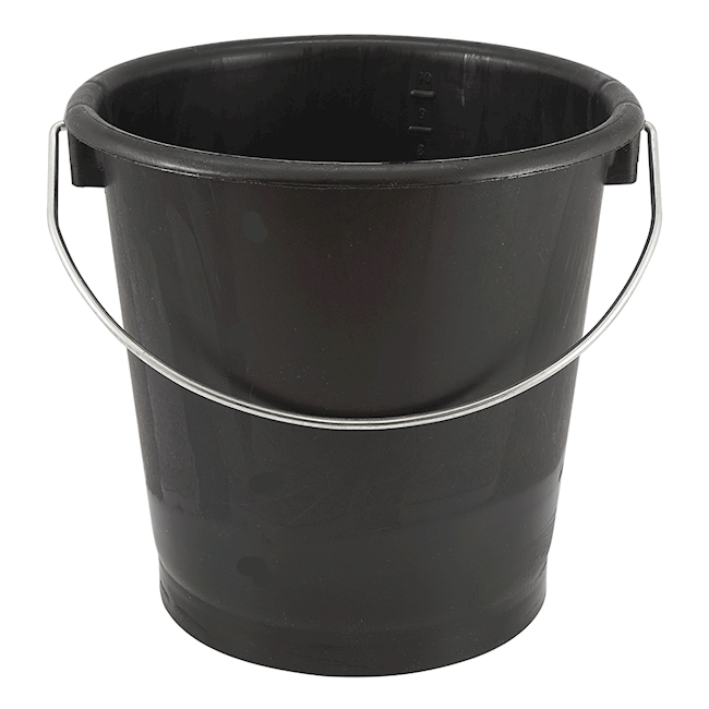 Construction bucket PE-LD 10 lt, dark grey